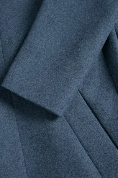 Matinique Harvey Wool Overcoat in Dust Blue.