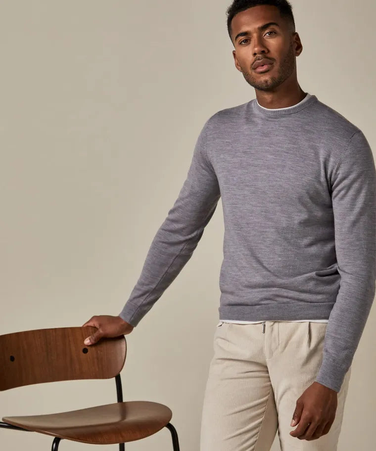 Grey merino jumper best sale