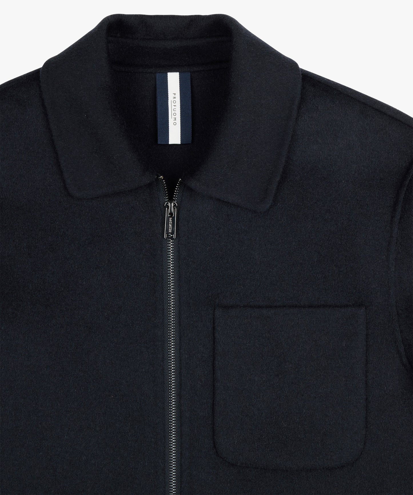 Profuomo Navy Wool Zip Jacket