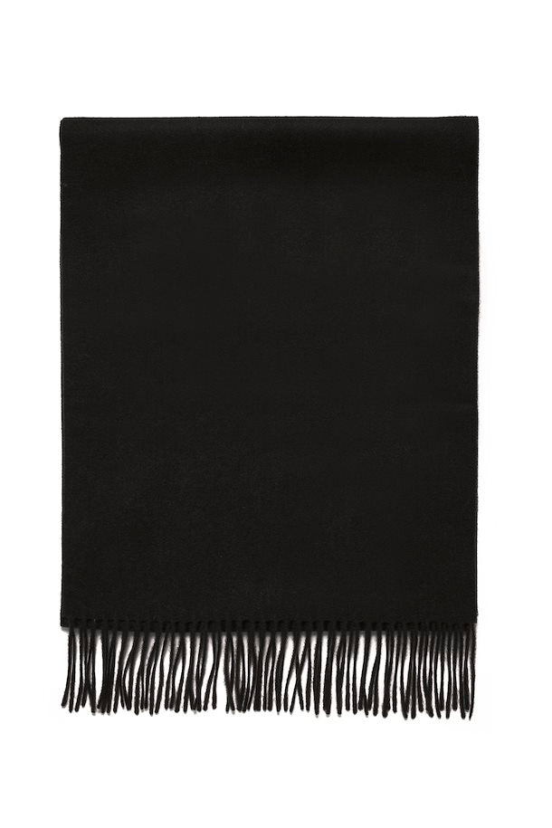 Matinique Black Merino Wool Scarf