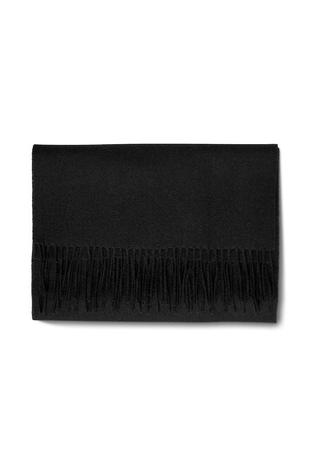 Matinique Black Merino Wool Scarf