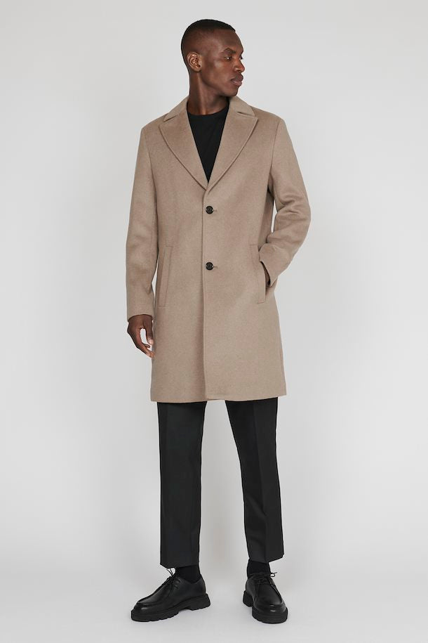 Open wool outlet coat