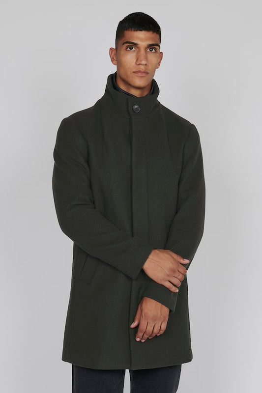 Matinique Forest Night Classic Wool Coat