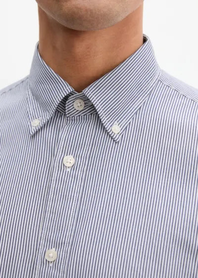 Marc O'Polo Blue Stripe Button-Down Shirt