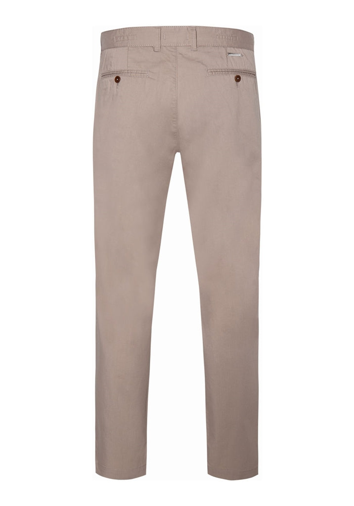 Men's beige twill slim cut tapered fit cotton chinos from Alberto at StylishGuy Menswear Dublin.