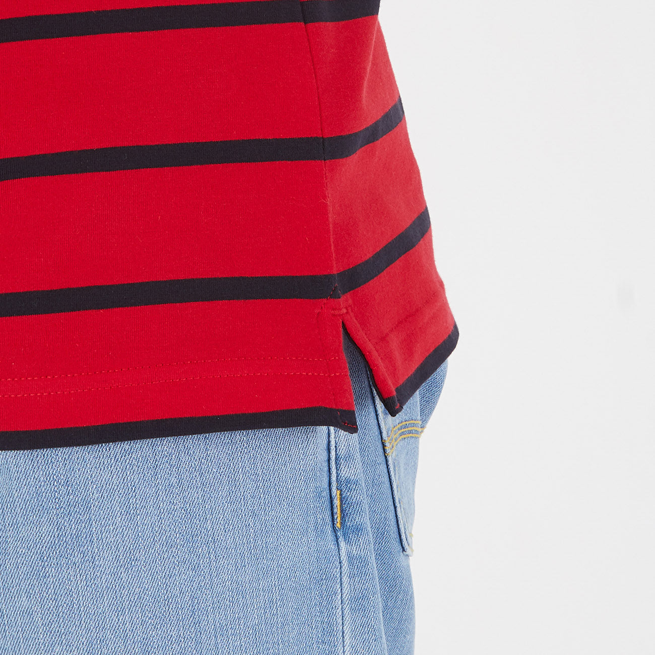 Eden Park Classic Red Striped Poloshirt with short sleeves and a classic collar poloshirt made from soft cotton pique. Available at StylishGuy Menswear Boutique Dublin.