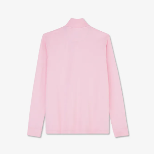 Eden Park Rose Pink Long Sleeve Poloshirt made from soft cotton pique. Available at StylishGuy Menswear Dublin.