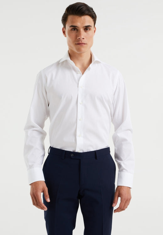 Van Gils Plain White Button Up Shirt
